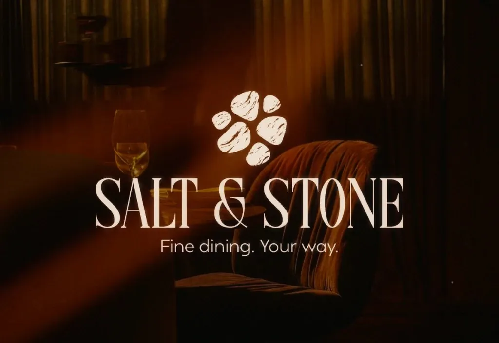 Identidade visual SALT & STONE — restaurante fine dining